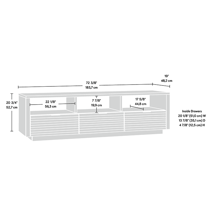 Hank Lowline Entertainment Unit TV Stand W/ 3-Drawers - Grand Walnut Fast shipping On sale