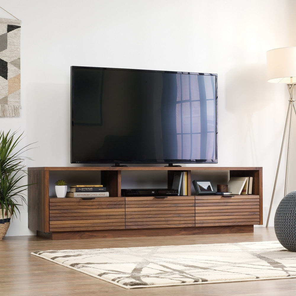 Hank Lowline Entertainment Unit TV Stand W/ 3-Drawers - Grand Walnut Fast shipping On sale