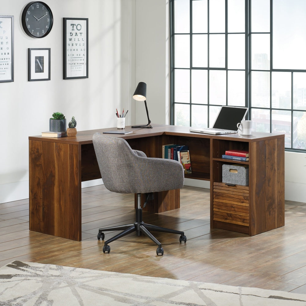 Hank Manager Office Computer Working L - Shape Desk W/ 1 - Drawer - Grand Walnut Fast shipping On sale