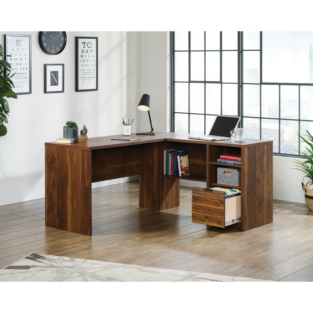 Hank Manager Office Computer Working L - Shape Desk W/ 1 - Drawer - Grand Walnut Fast shipping On sale