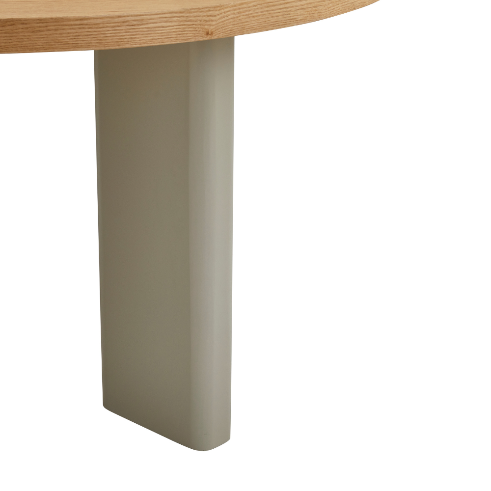 Harcon Country Style Wooden Round Kitchen Dining Table 120cm Oak / Grey Fast shipping On sale