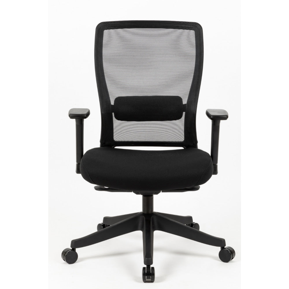 Hardy Medium Mesh Back Fabric Seat Working Computer Office Chair Black Fast shipping On sale