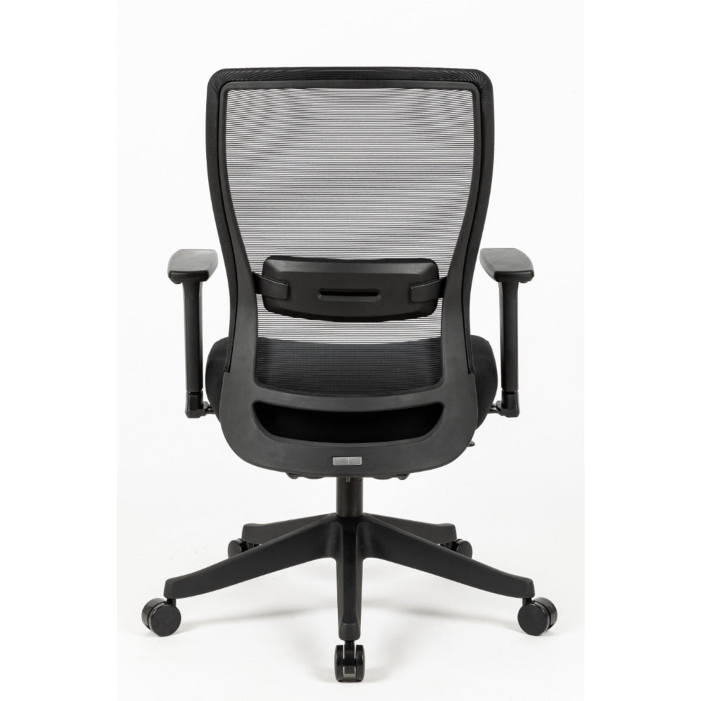 Hardy Medium Mesh Back Fabric Seat Working Computer Office Chair Black Fast shipping On sale