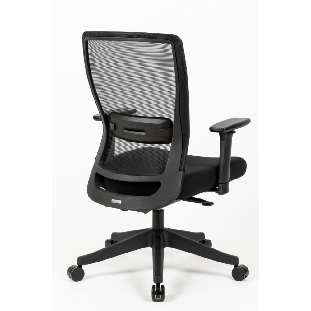 Hardy Medium Mesh Back Fabric Seat Working Computer Office Chair Black Fast shipping On sale