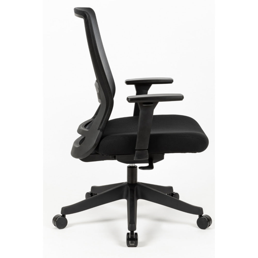 Hardy Medium Mesh Back Fabric Seat Working Computer Office Chair Black Fast shipping On sale