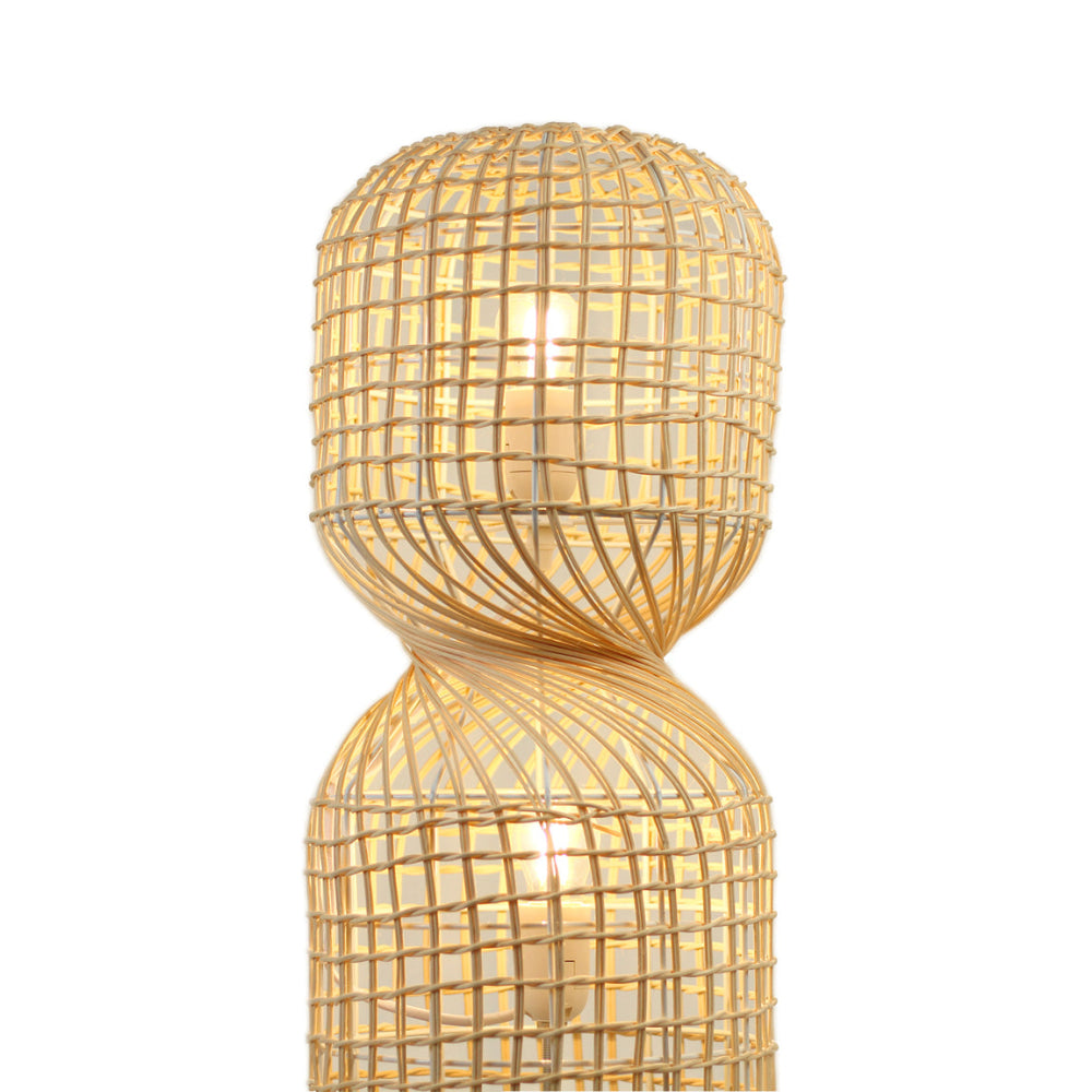 Harlyn Rattan Floor Light Lamp Natural Large Fast shipping On sale