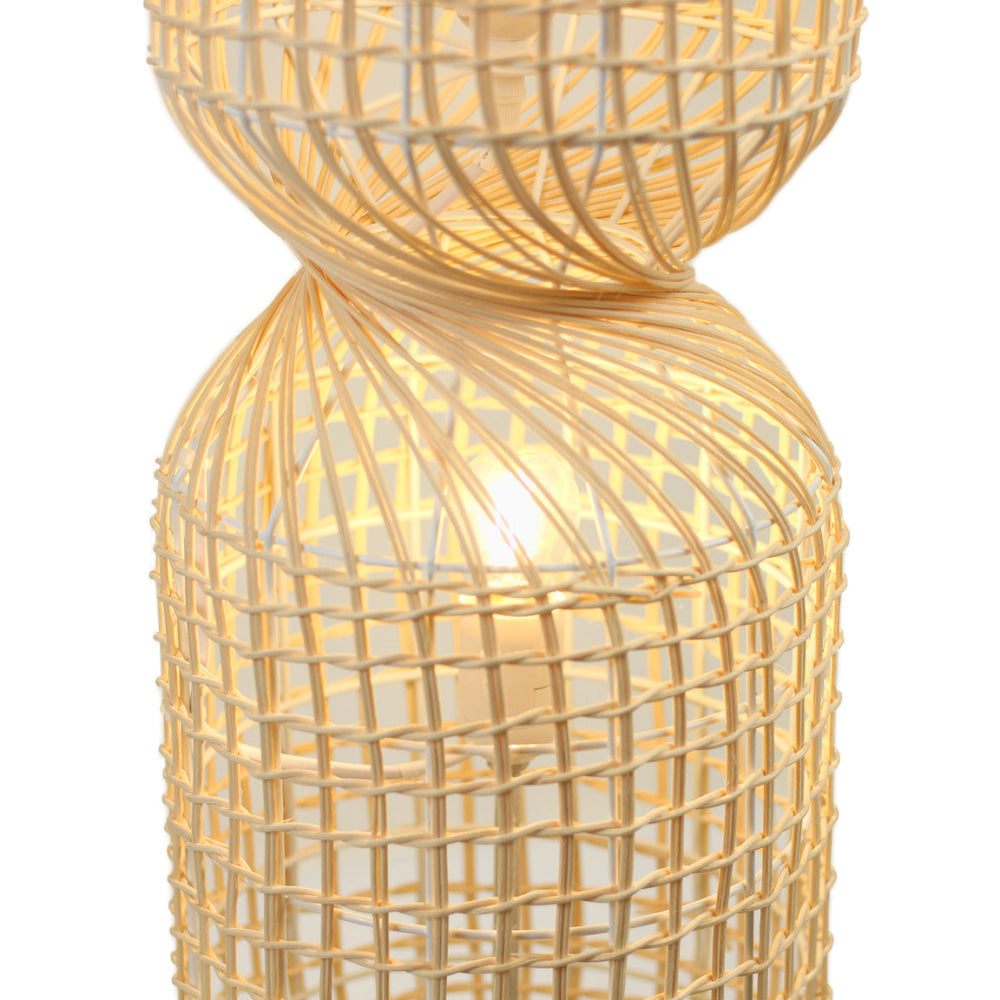 Harlyn Rattan Floor Light Lamp Natural Large Fast shipping On sale