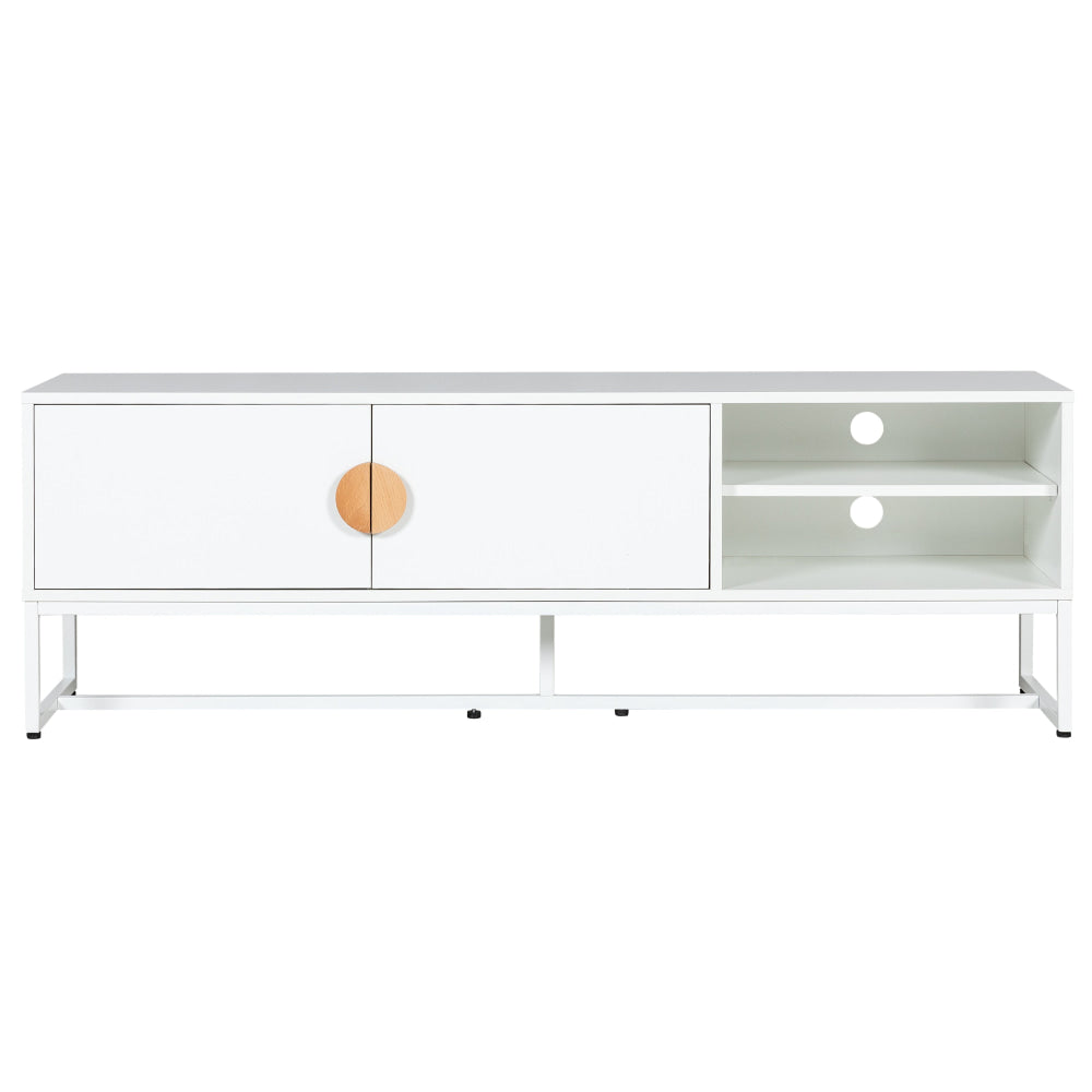 Havana Modern Coastal TV Stand Entertainment Unit Storage Cabinet - White Fast shipping On sale