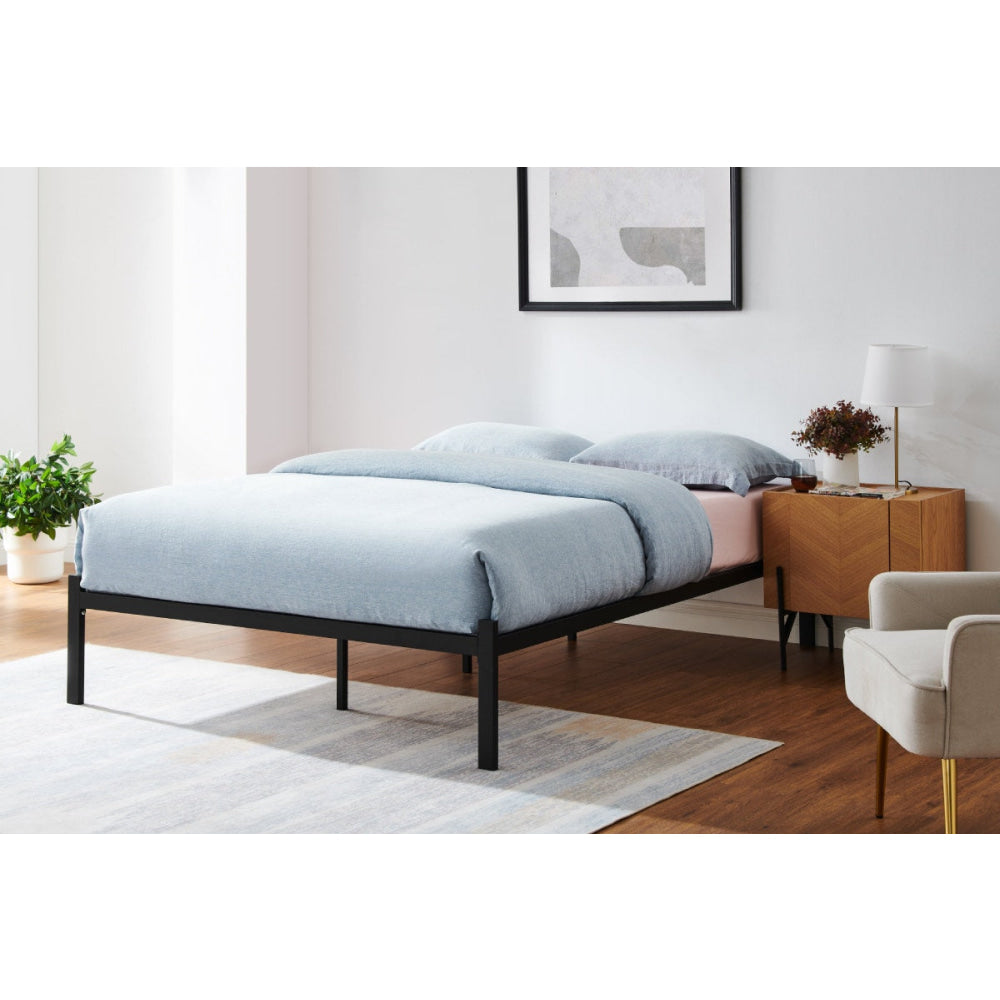 Hindmarsh Queen Size Metal Bed Frame Black Fast shipping On sale