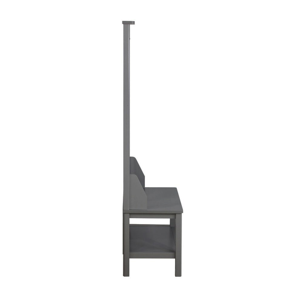 Hinton Modern Minimalist Coat Rack Hall Tree Shoe Cabinet Grey Fast shipping On sale