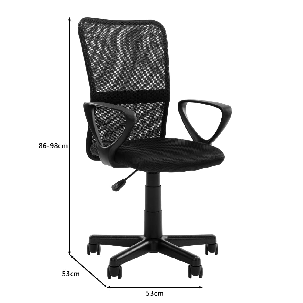 Hudson Modern Mesh Computer Task Desk Office Chair Arms Rest Black Fast shipping On sale