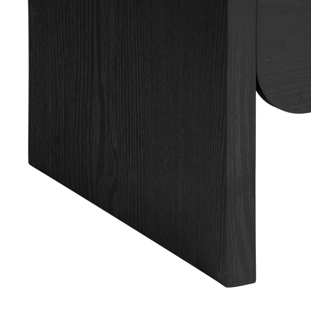 Hugh Modern Wooden Nightstand Bedside Table 2-Drawers Black Fast shipping On sale