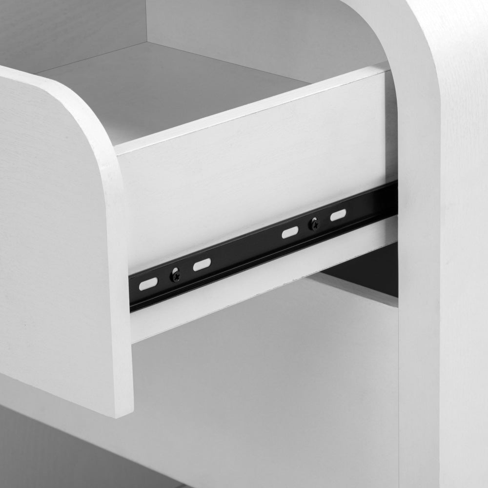 Hugh Modern Wooden Nightstand Bedside Table 2-Drawers White Fast shipping On sale