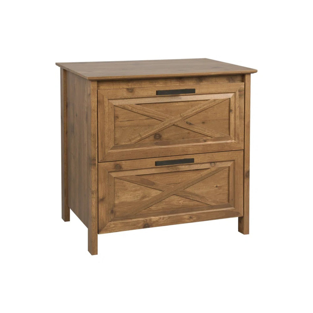 Hyland 2-Drawer Office Storage Lateral Filing Cabinet Rustic Brown Fast shipping On sale