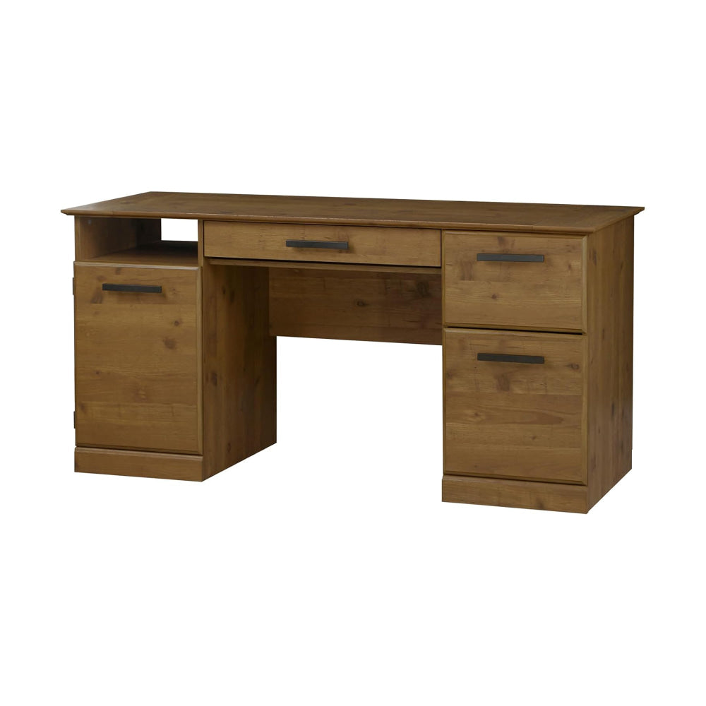 Hyland Large Executive Home Office Working Computer Desk 150cm Rustic Brown Fast shipping On sale