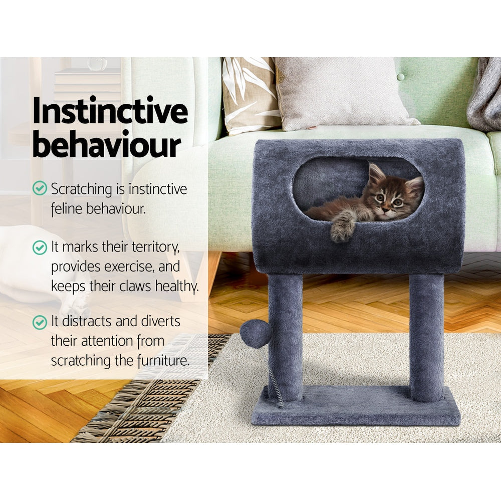 i.Pet Cat Tree Scratching Post Scratcher Tower Condo House Grey 53cm Cares Fast shipping On sale