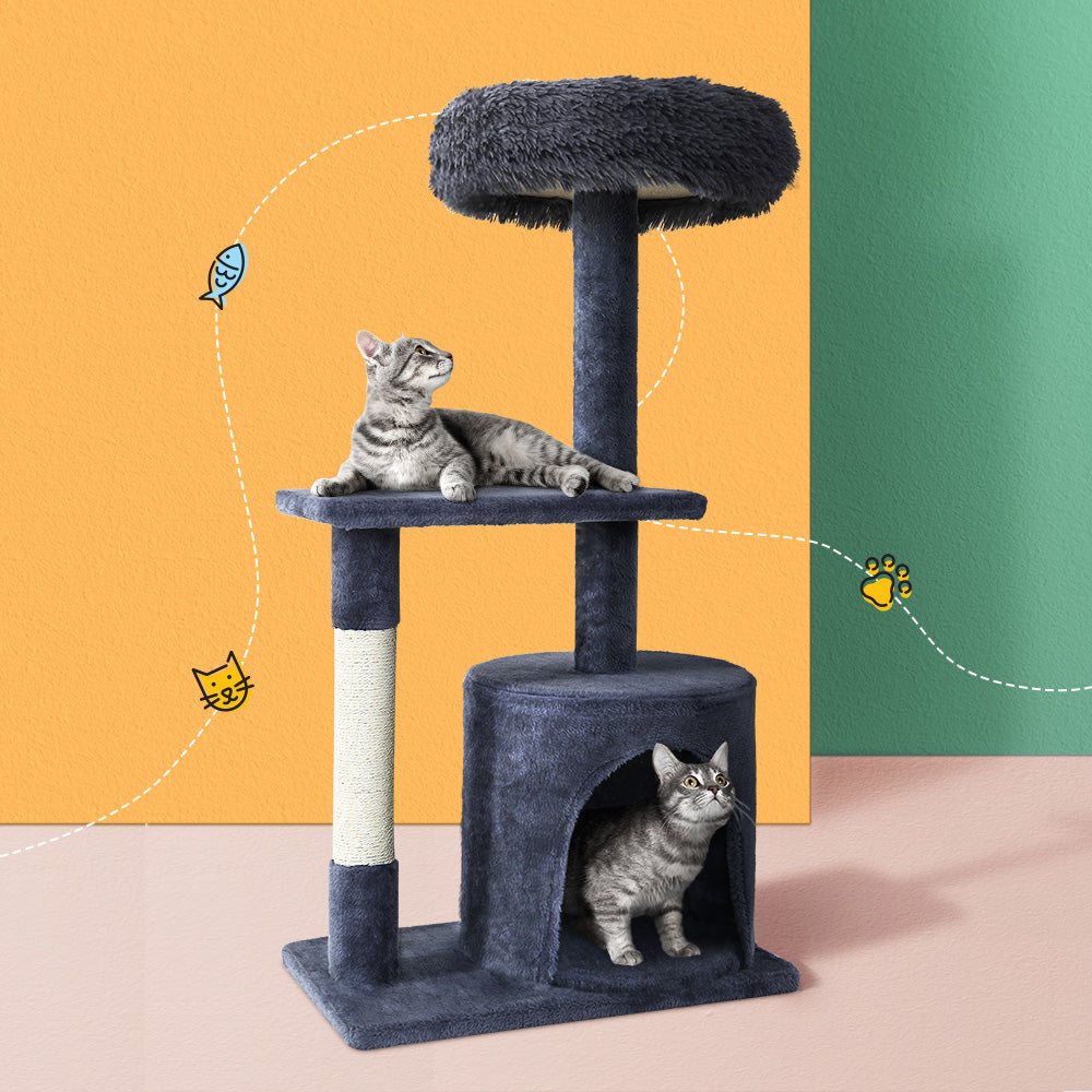 i.Pet Cat Tree Scratching Post Scratcher Tower Condo House Grey 94cm Cares Fast shipping On sale