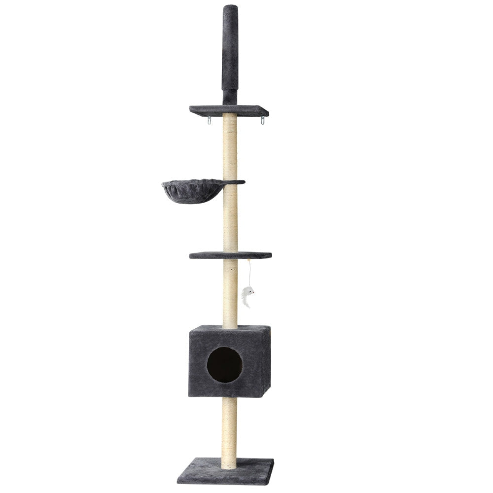 i.Pet Cat Tree Tower Scratching Post Scratcher Floor to Ceiling Cats Bed 260cm Cares Fast shipping On sale