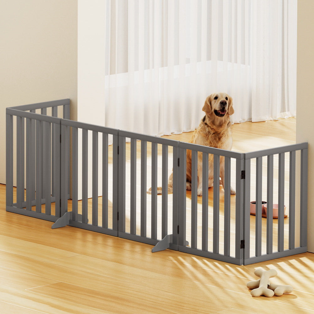 i.Pet Dog Playpen Enclosure 6 Panel Pet Fence Wooden Play Pen Cares Fast shipping On sale