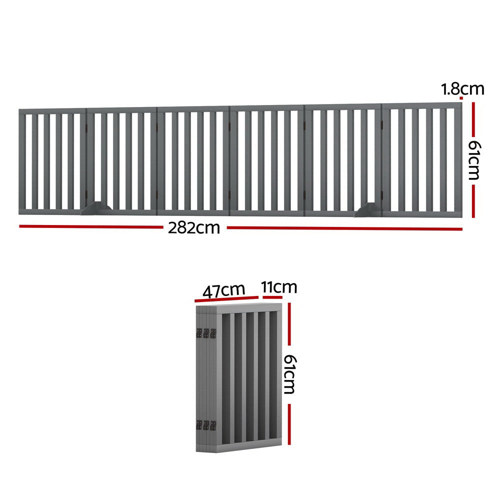 i.Pet Dog Playpen Enclosure 6 Panel Pet Fence Wooden Play Pen Cares Fast shipping On sale