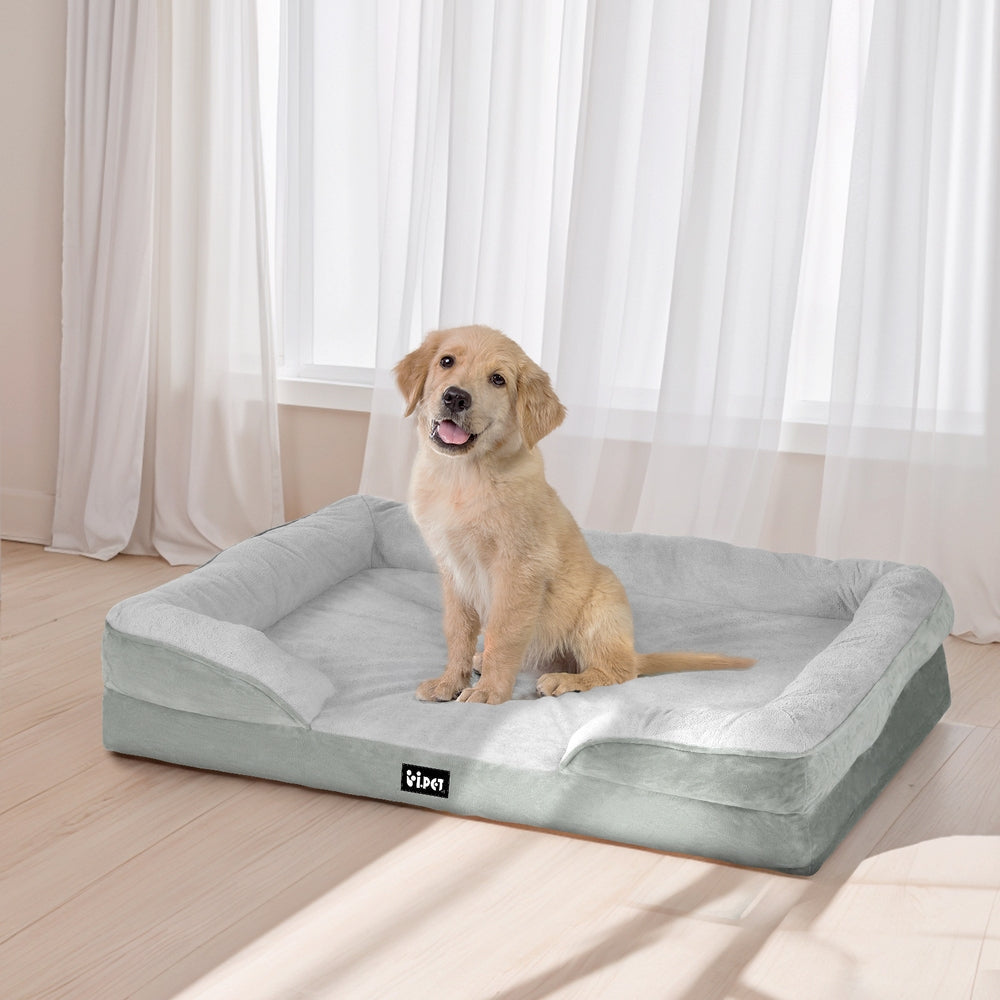 i.Pet Pet Bed Dog Calming Soft Cushion Egg Crate Large Sofa Washable Removable Cares Fast shipping On sale