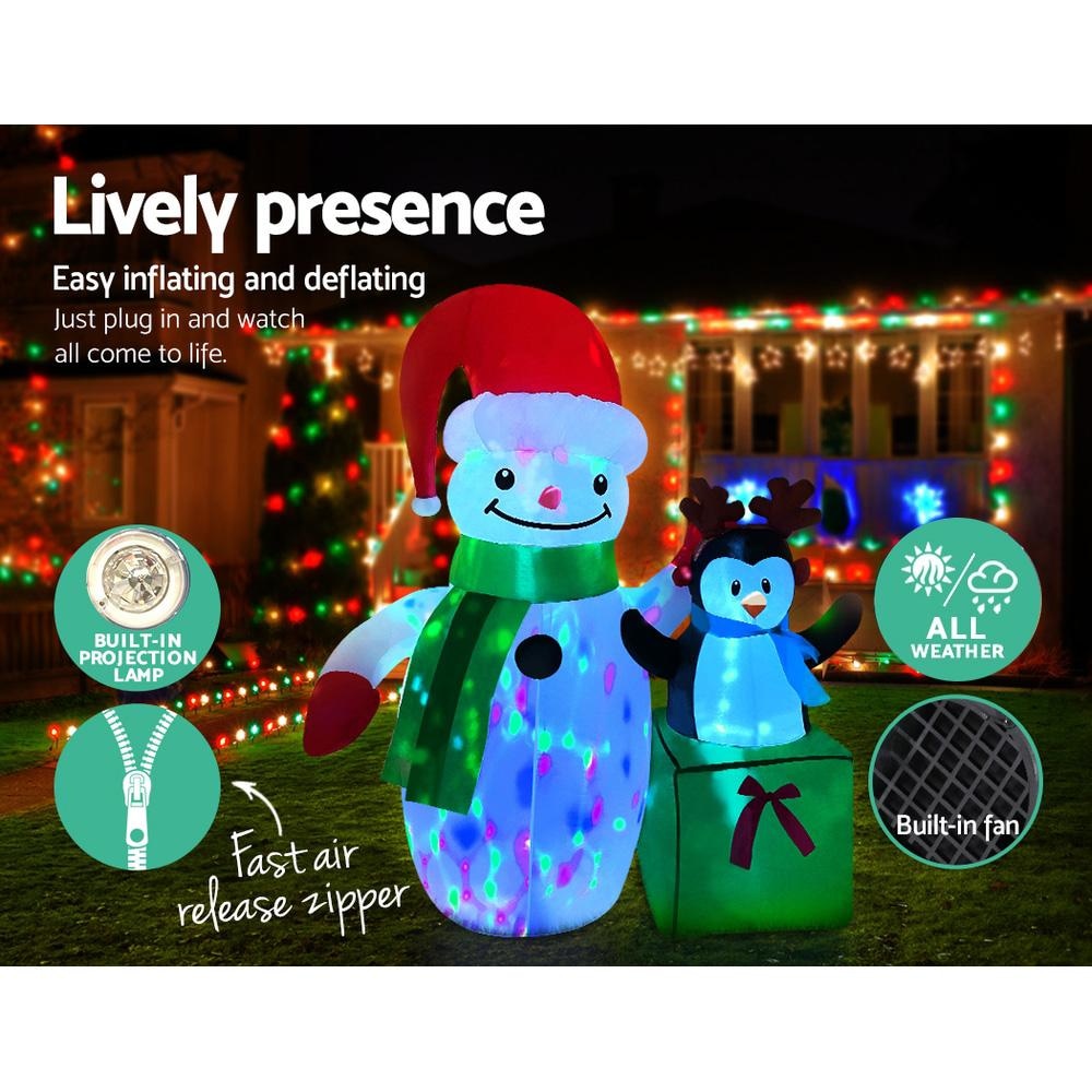 Inflatable Christmas 2.4M Snowman LED Lights Outdoor Decorations Fast shipping On sale