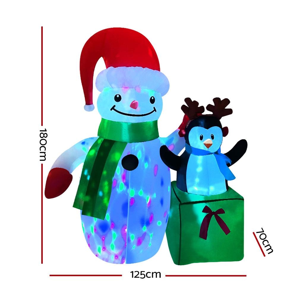 Inflatable Christmas 2.4M Snowman LED Lights Outdoor Decorations Fast shipping On sale