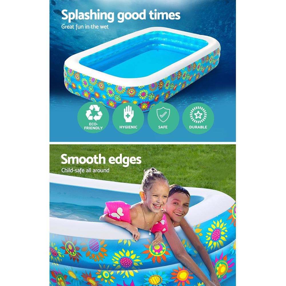 Inflatable Kids Play Pool Swimming Rectangular Family Pools & Spa Fast shipping On sale