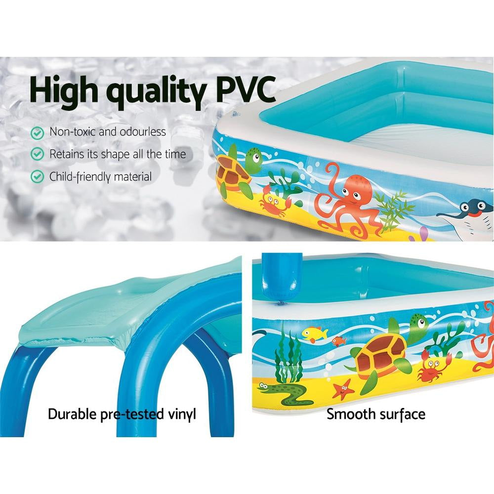 Inflatable Kids Pool Canopy Play Swimming Family Pools & Spa Fast shipping On sale