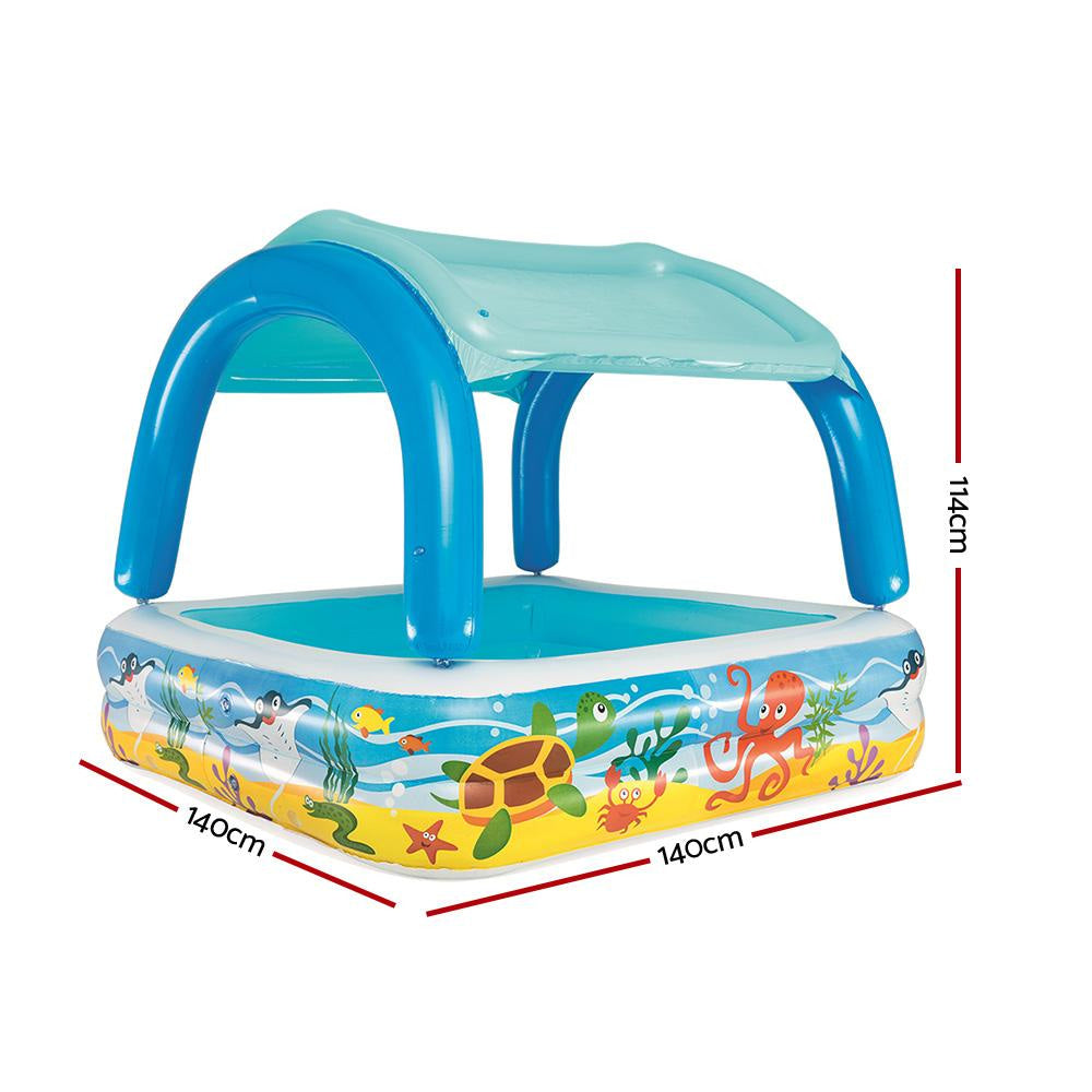 Inflatable Kids Pool Canopy Play Swimming Family Pools & Spa Fast shipping On sale