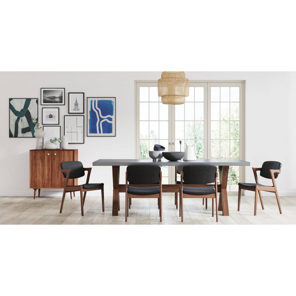 Ingrid Set of 2 Dining Chairs Cafe Walnut Chair Fast shipping On sale