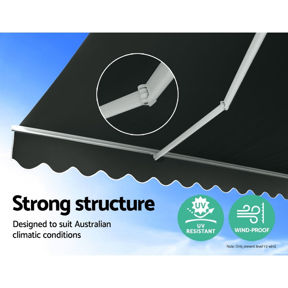 Instahut Folding Arm Awning Motorised Retractable Outdoor Sunshade3X2.5M Decor Fast shipping On sale