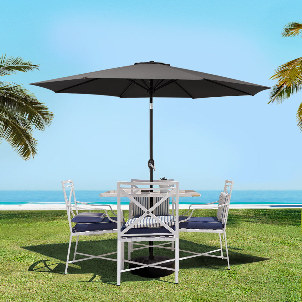 Instahut Outdoor Umbrella Umbrellas Beach Garden Tilt Sun Patio Deck Pole 2.7m Fast shipping On sale