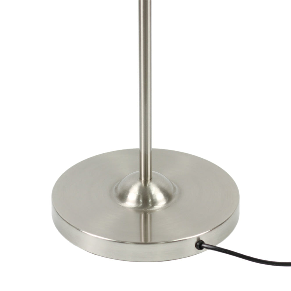 Intense Bright Classic Metal Floor Lamp Reading Light Adjustable Arms Shade - Satin Chrome Fast shipping On sale