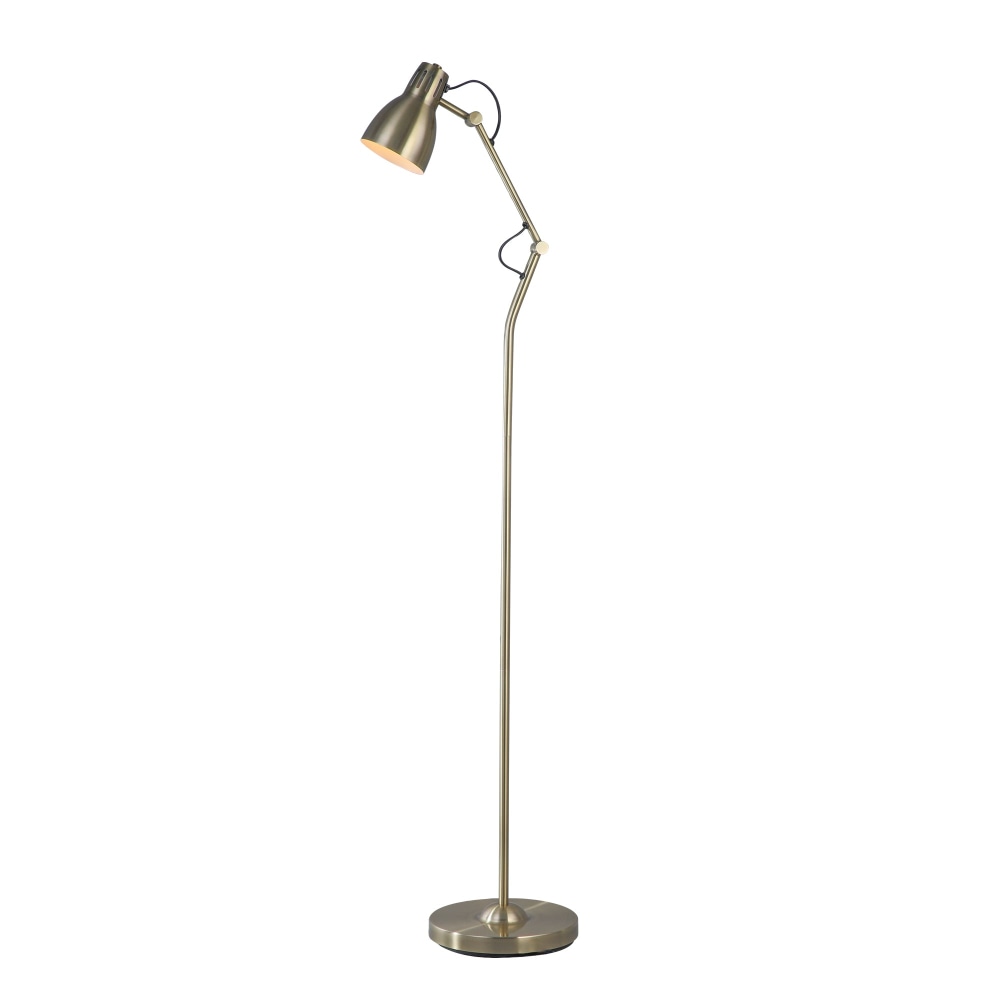 Intense Bright Classic Metal Floor Lamp Reading Light Adjustable Arms Shade - Antique Brass Fast shipping On sale