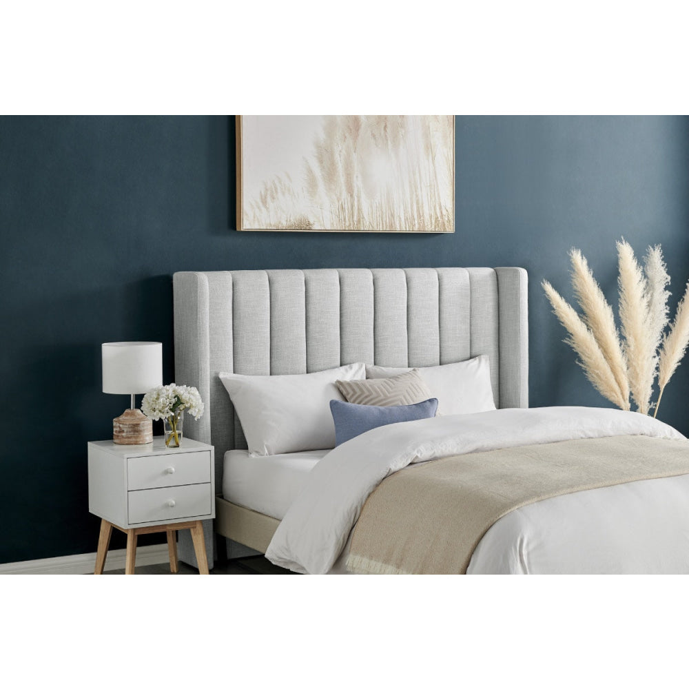 Isabella Bed Head Heron Grey King Fast shipping On sale