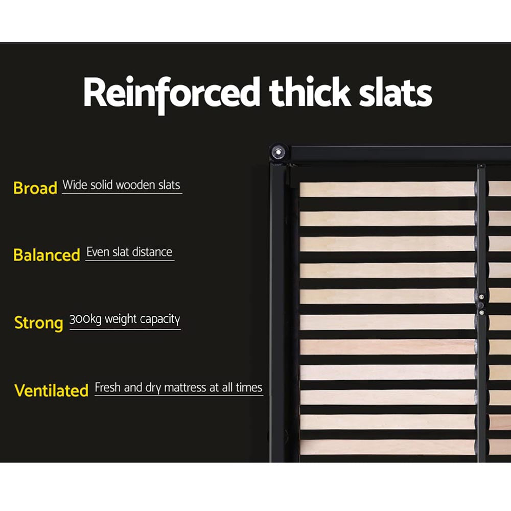 Issa Bed Frame Fabric Gas Lift Storage - Charcoal King Fast shipping On sale