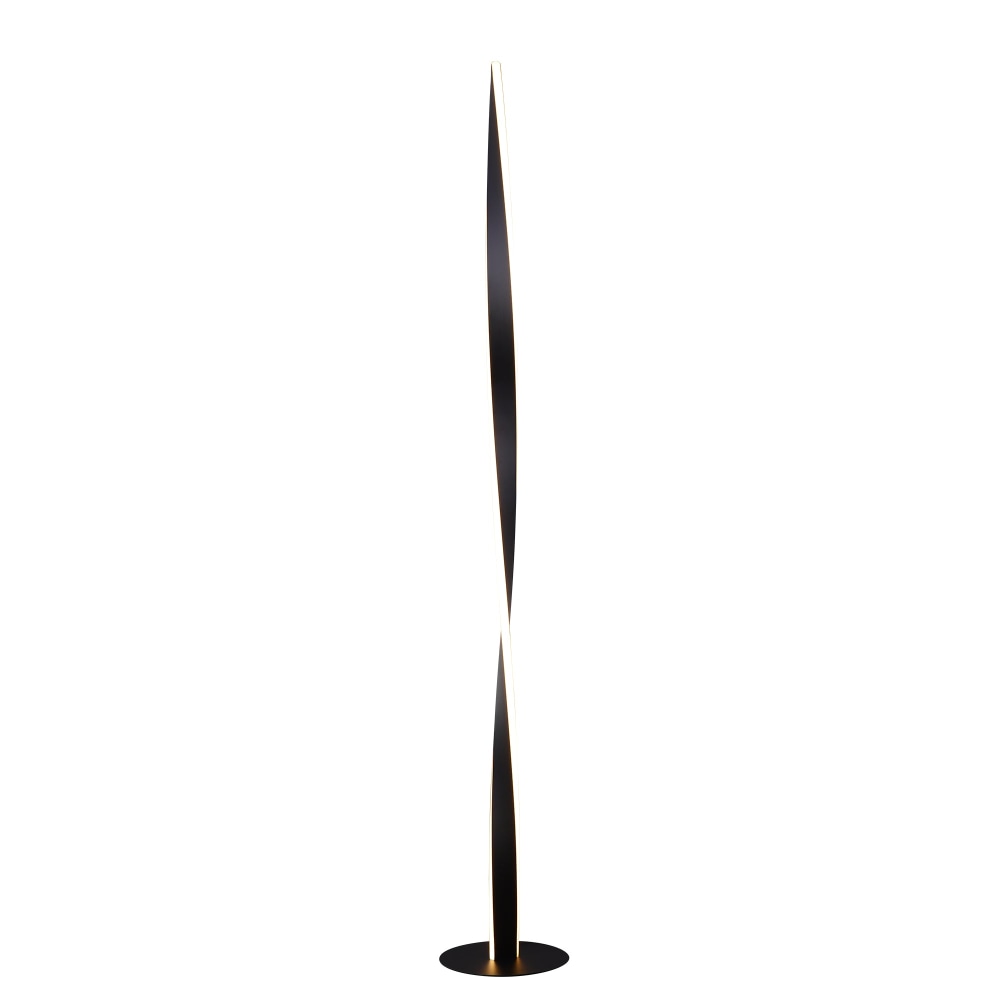 Jacqueline LED Modern Classic Twisted Floor Lamp Light - Black Fast shipping On sale