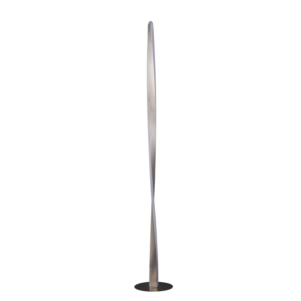 Jacqueline LED Modern Classic Twisted Floor Lamp Light - Brushed Chrome Fast shipping On sale