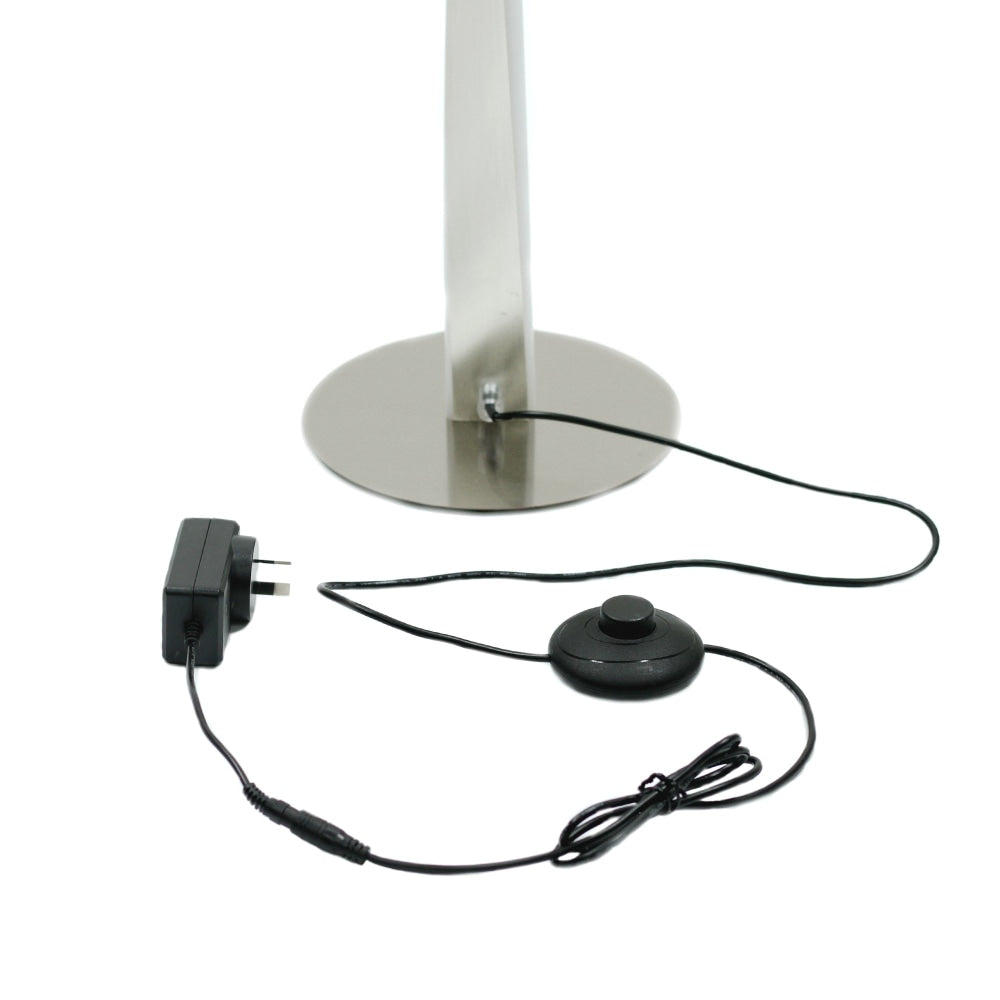 Jacqueline LED Modern Classic Twisted Floor Lamp Light - Brushed Chrome Fast shipping On sale