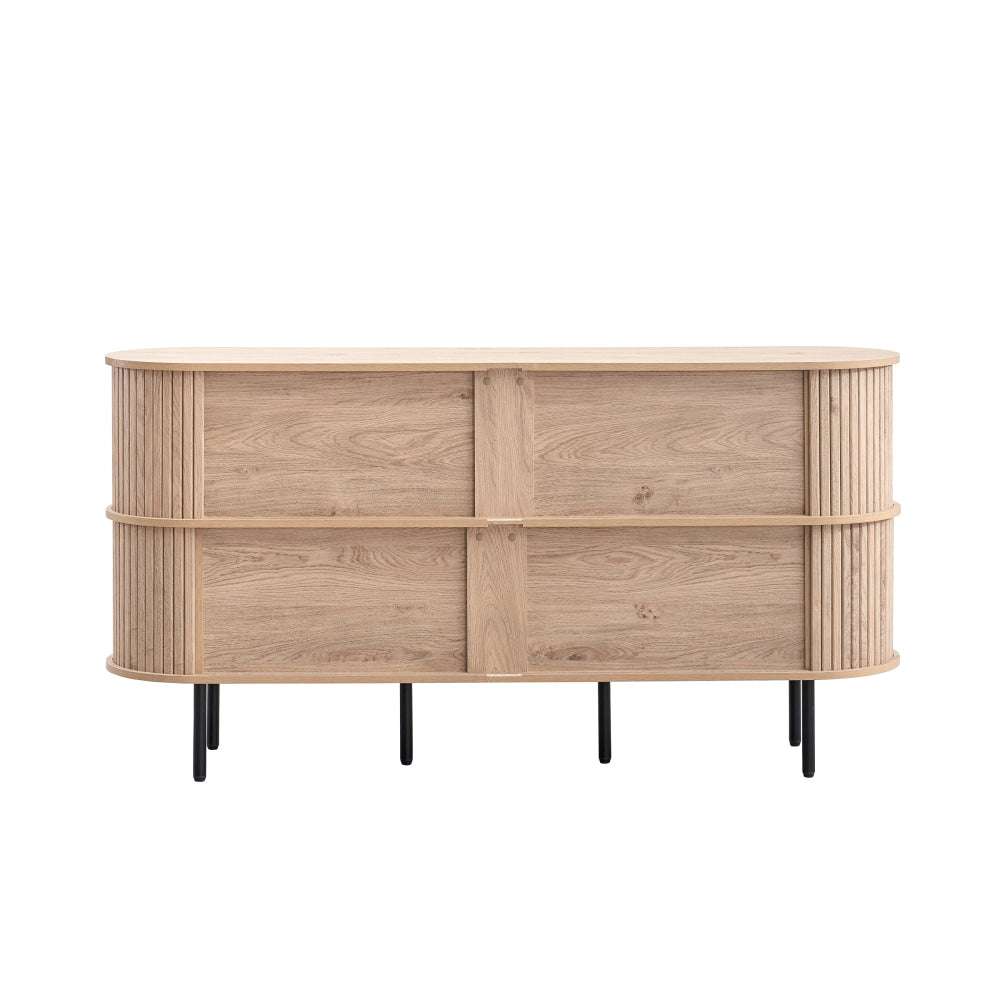 Jain Wooden Buffet Unit Sideboard Storage cabinet 4-Doors Oak & Fast shipping On sale