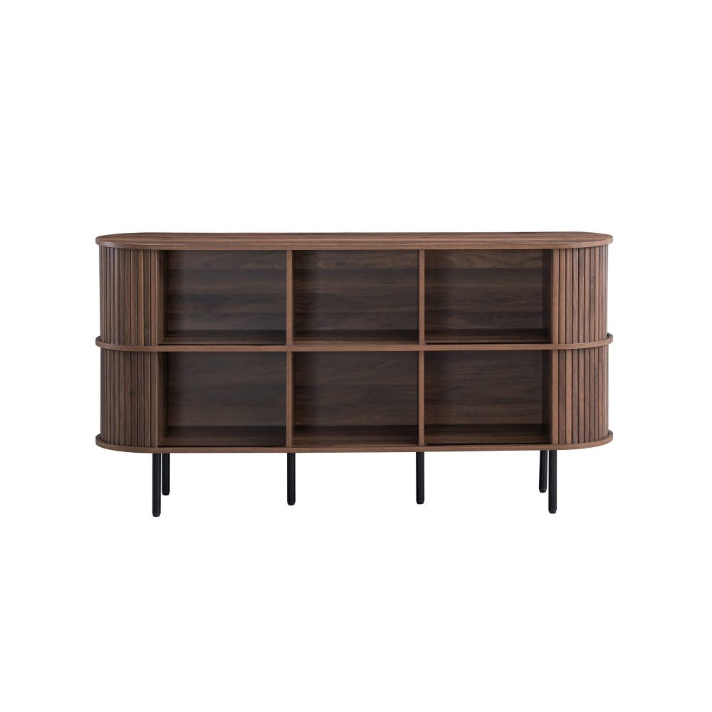 Jain Wooden Buffet Unit Sideboard Storage cabinet 4-Doors Walnut & Fast shipping On sale