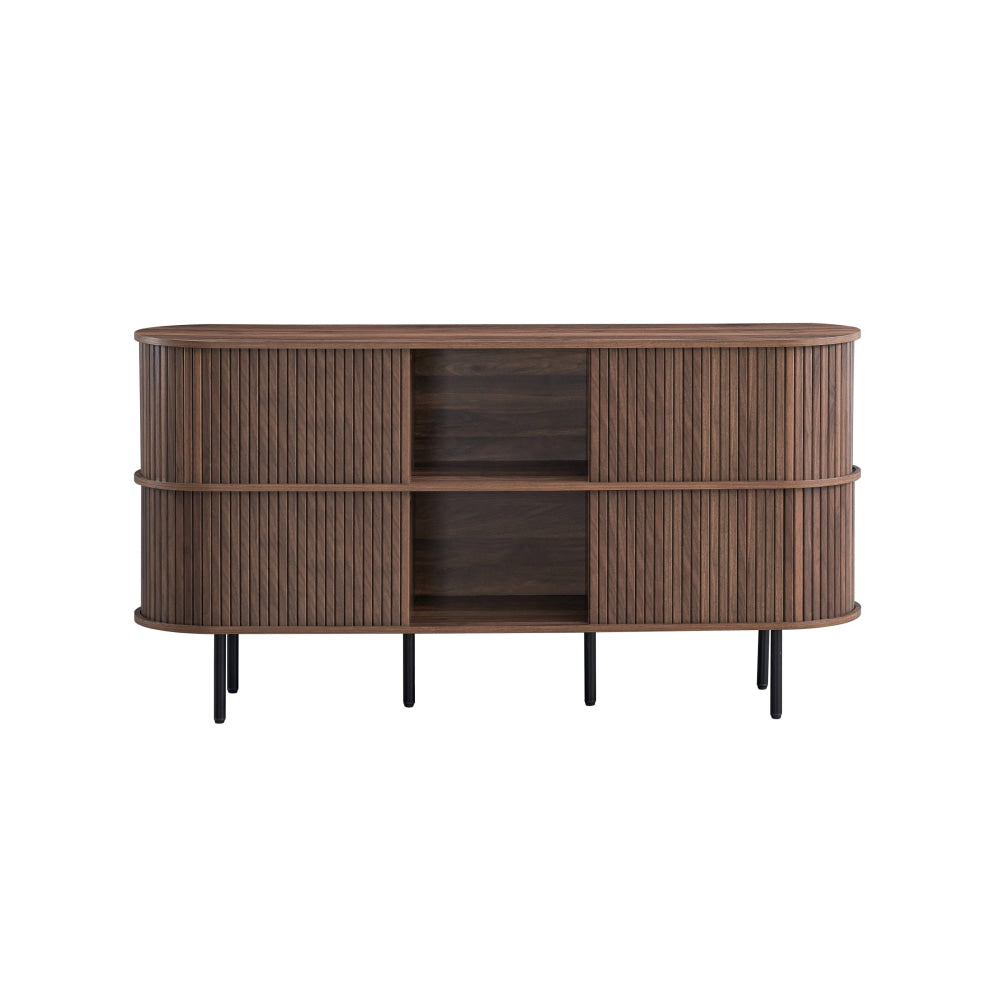 Jain Wooden Buffet Unit Sideboard Storage cabinet 4-Doors Walnut & Fast shipping On sale