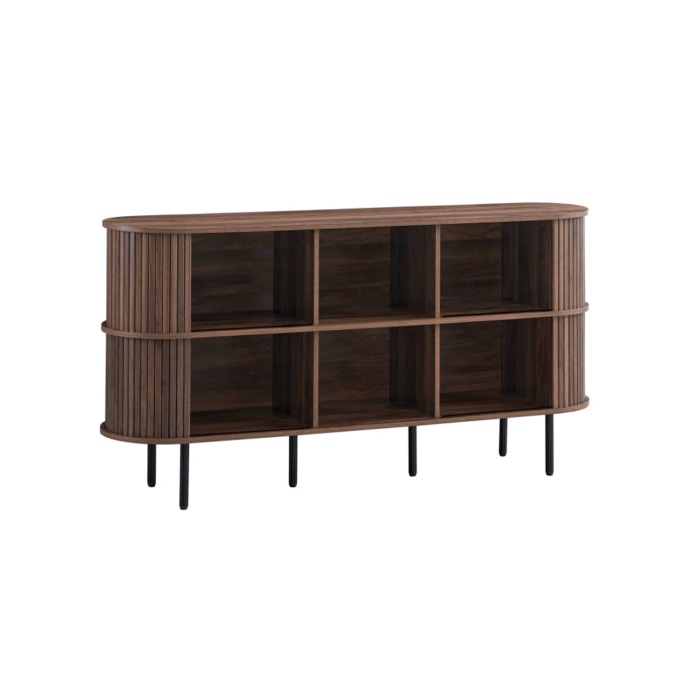 Jain Wooden Buffet Unit Sideboard Storage cabinet 4-Doors Walnut & Fast shipping On sale