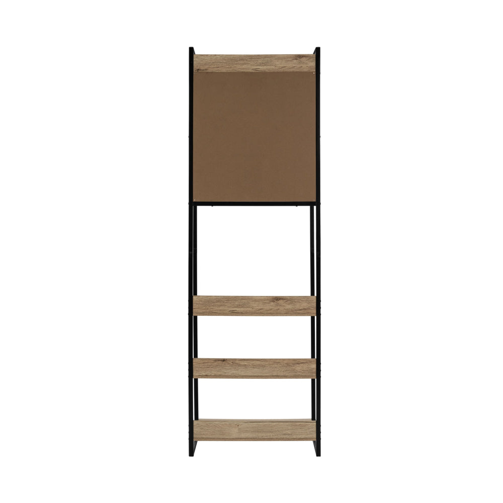 Jesse Tall Display 3-Shelves Cupboard StorageCabinet 1-Door Natural/Black Fast shipping On sale