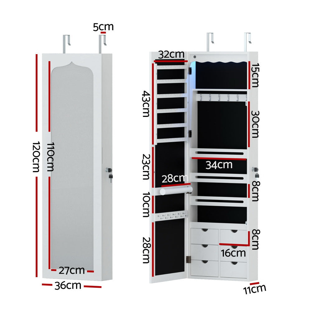 Jewellery Cabinet LED Mirror Lockable Fast shipping On sale