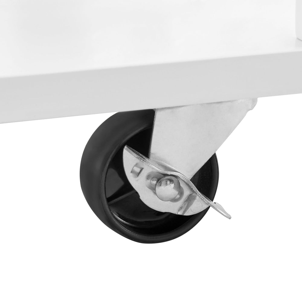 Jinan Wooden Mobile Kitchen Trolley Storage Caddy W/ 3-Shelves White Fast shipping On sale