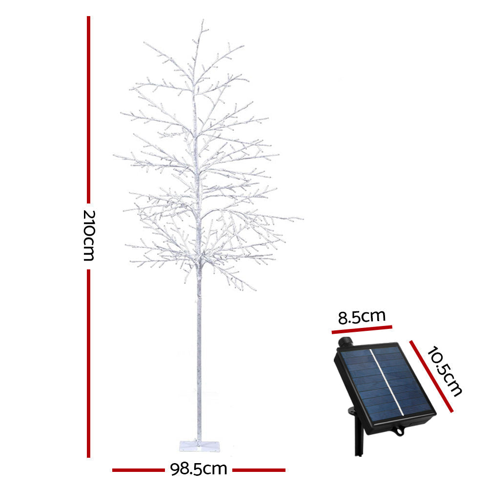 Jingle Jollys Solar Christmas Tree 2.1M 480 LED Trees With Lights Warm White Fast shipping On sale