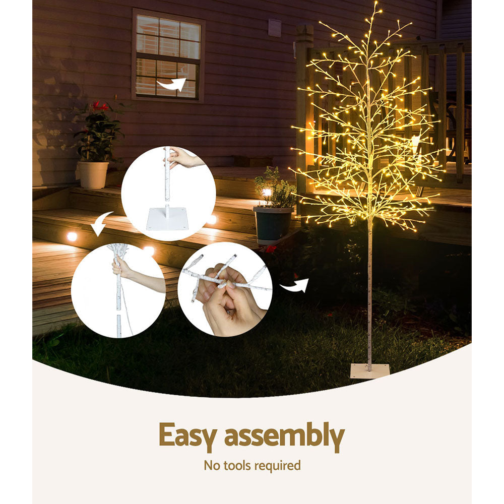 Jingle Jollys Solar Christmas Tree 2.1M 480 LED Trees With Lights Warm White Fast shipping On sale