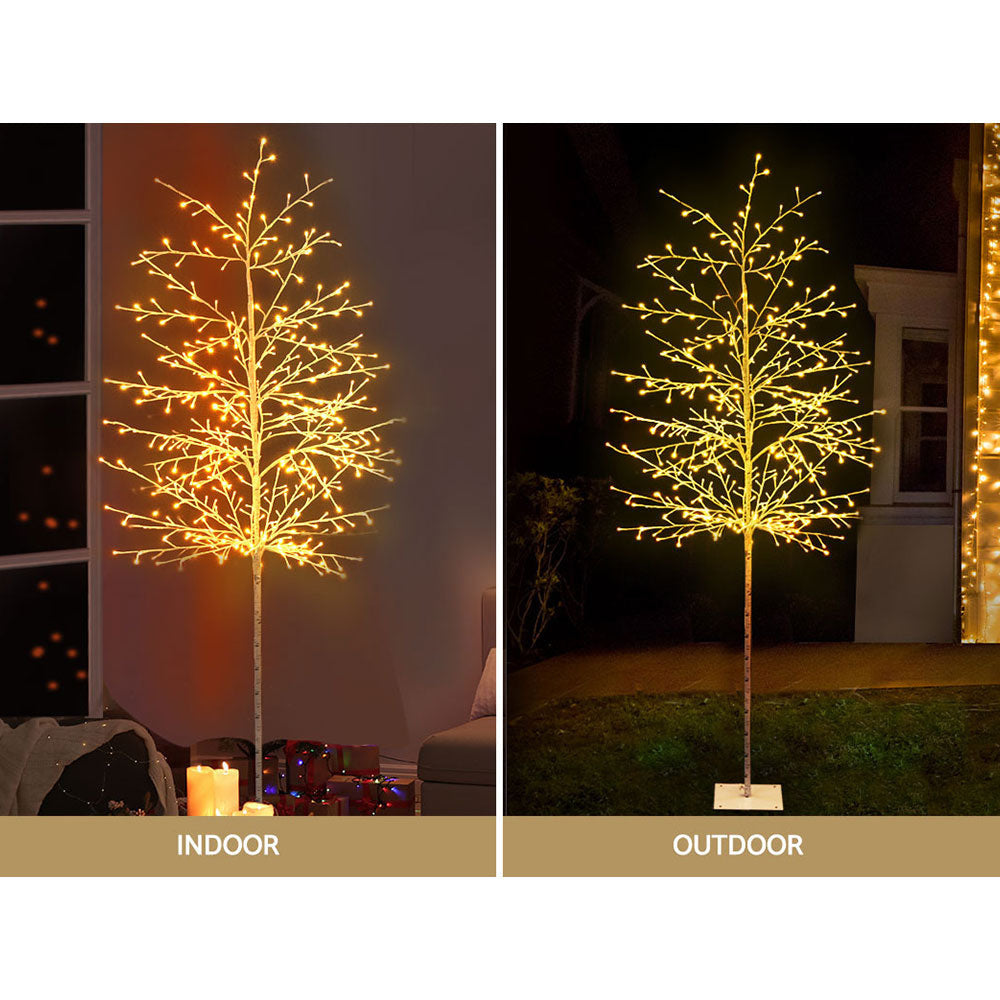 Jingle Jollys Solar Christmas Tree 2.1M 480 LED Trees With Lights Warm White Fast shipping On sale